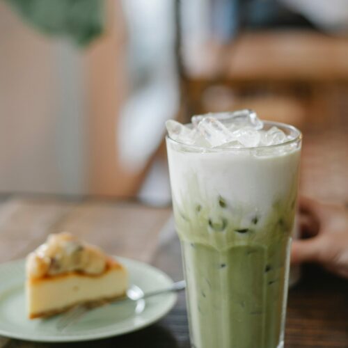 DIY Lavender Cold Foam Matcha Latte