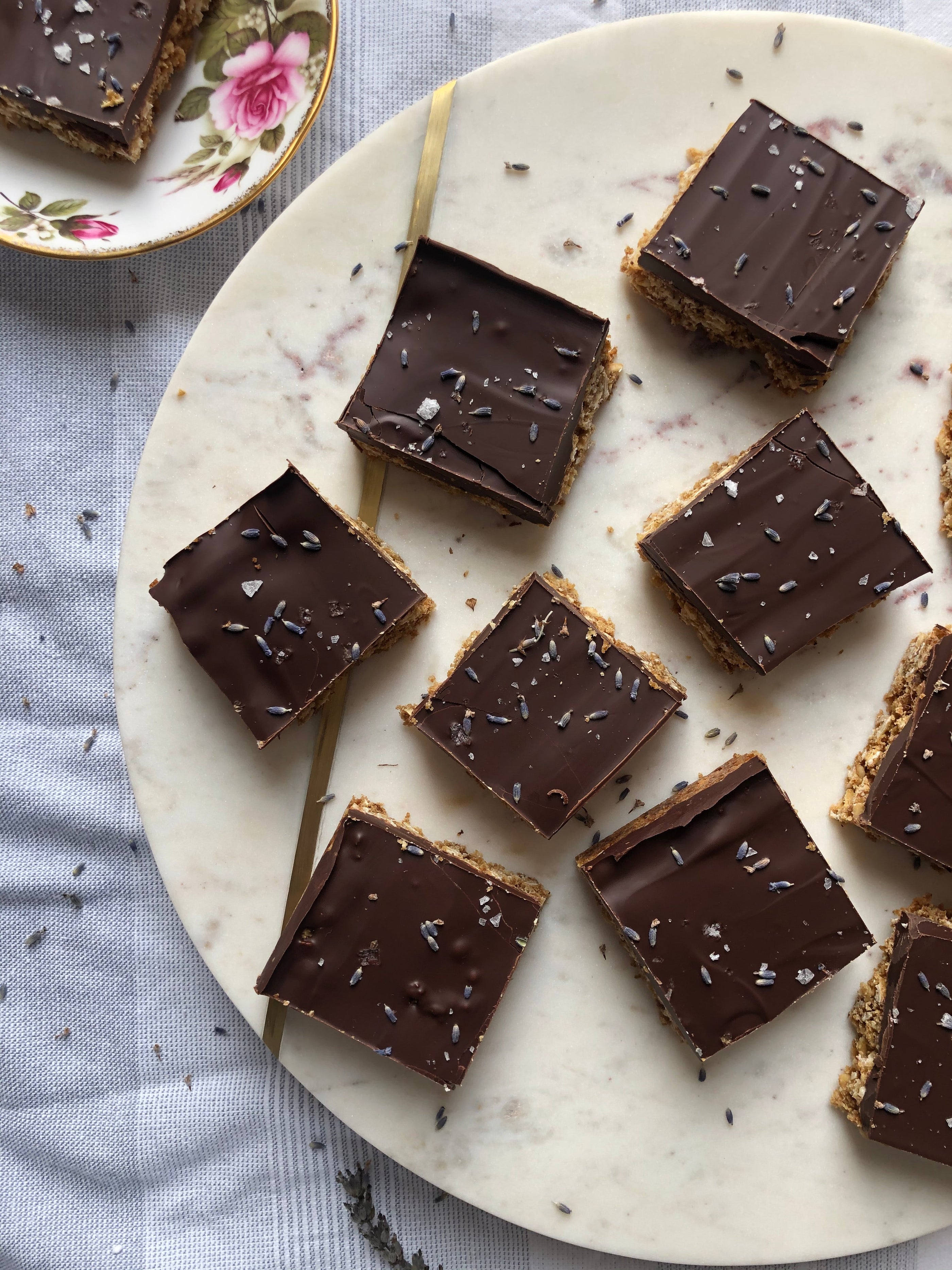 Chocolate Lavender Oatmeal Bars