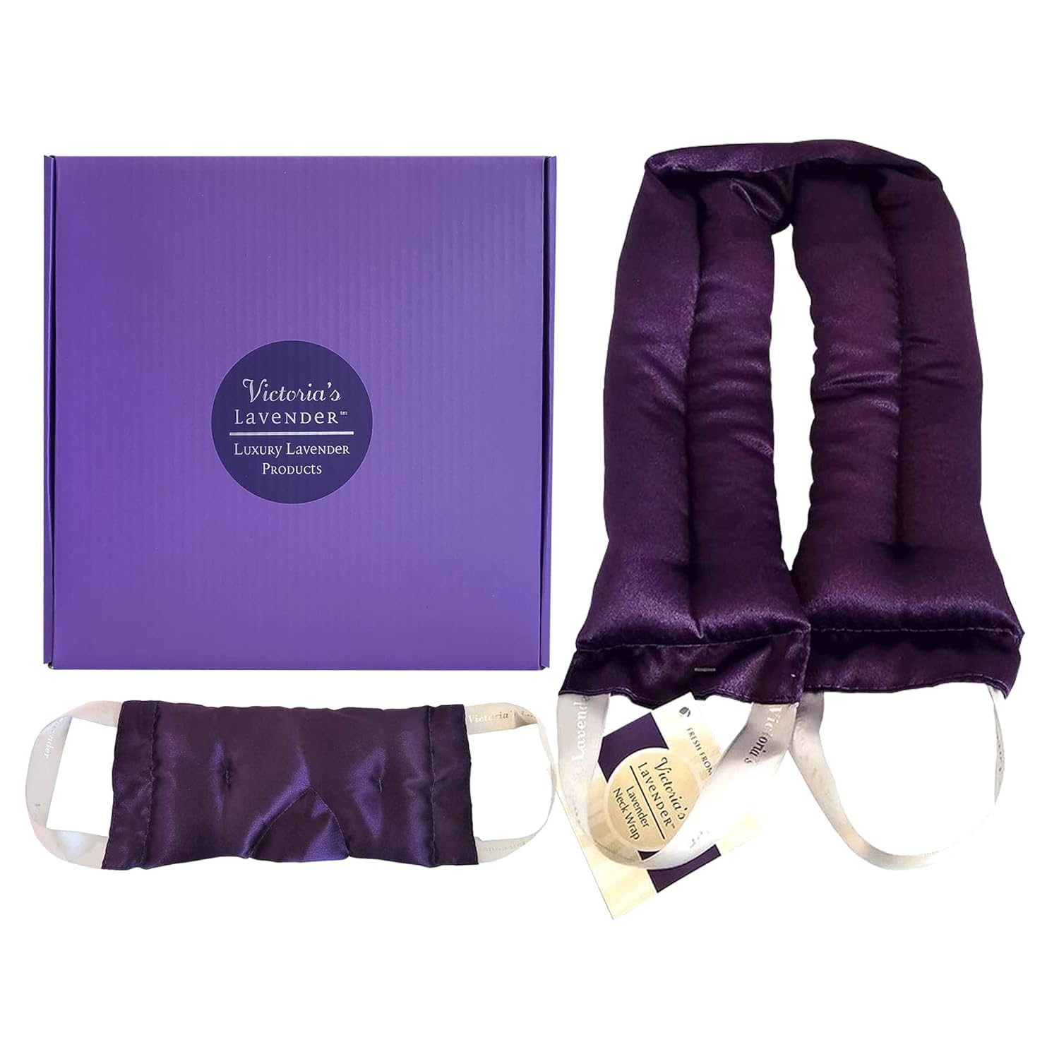 Luxury Lavender Neck Wrap and Eye Pillow Gift Set
