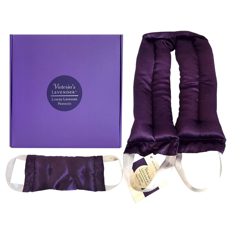 Luxury Lavender Neck Wrap and Eye Pillow Gift Set