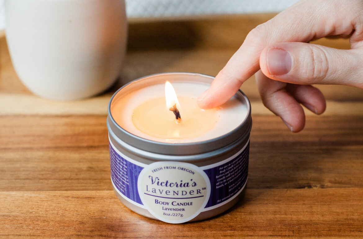 Lavender Body Candle Lifestyle